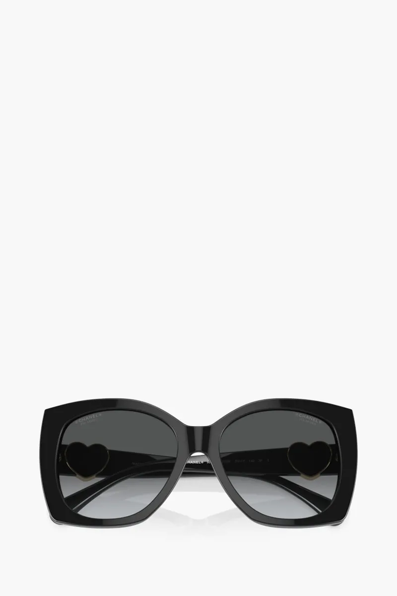 CHANEL Women Square Sunglasses in Black/Grey Gradient Acetate 0