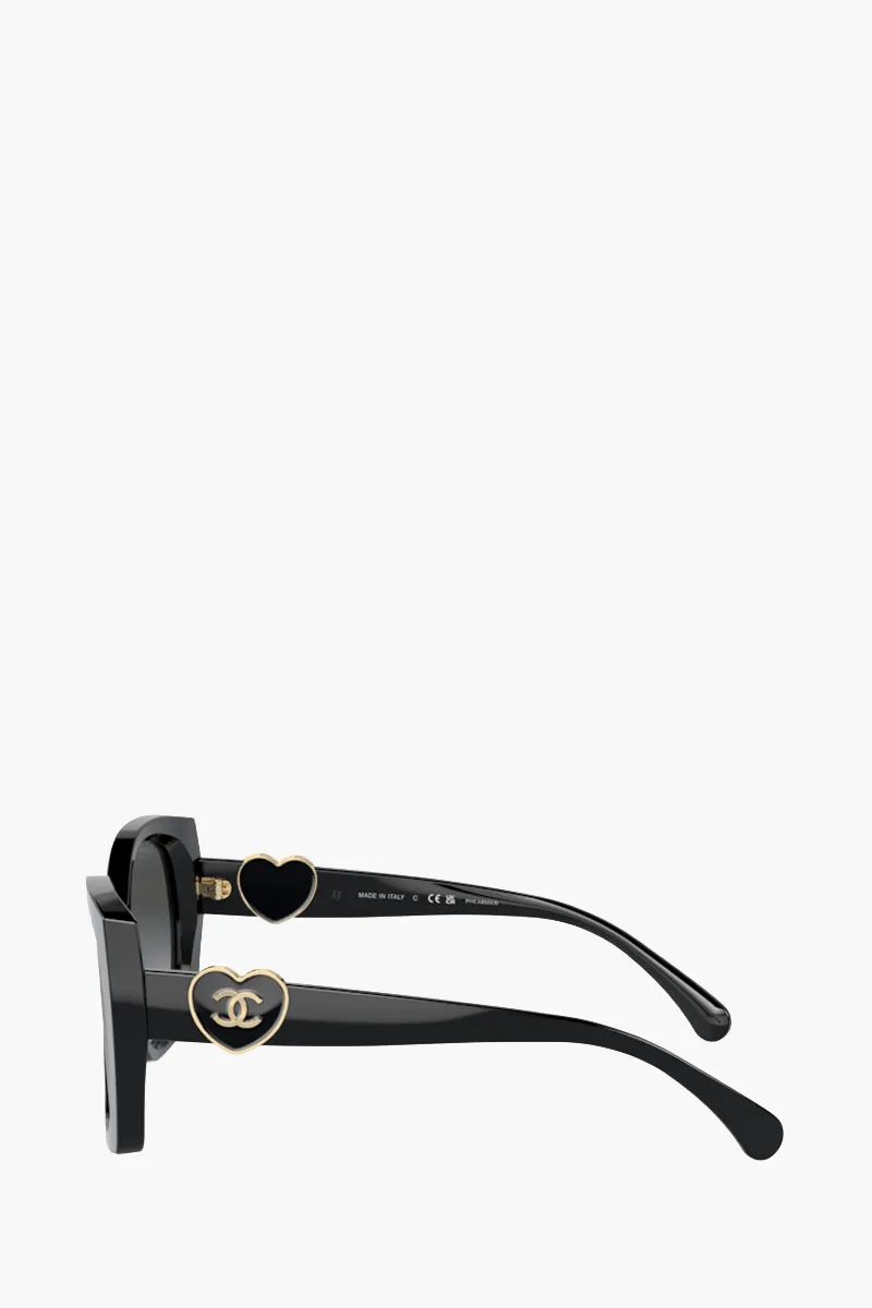 CHANEL Women Square Sunglasses in Black/Grey Gradient Acetate 2