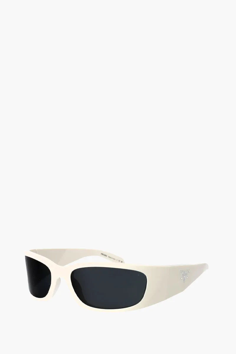 PRADA Women Cat Eye Butterfly Sunglasses in White/Grey Bone 1