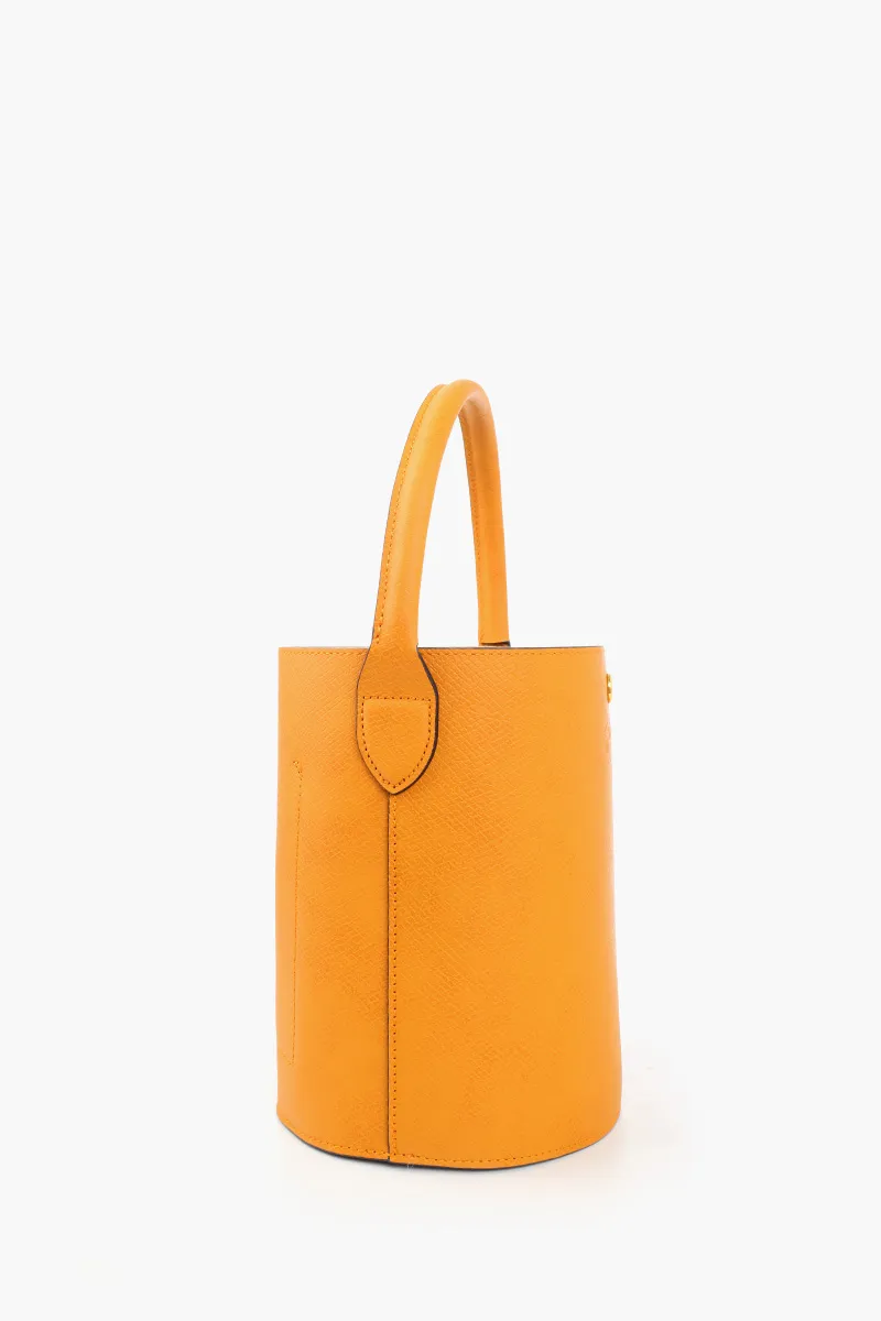 LONGCHAMP Cuir De Russie Bucket Bag in Apricot Leather 1