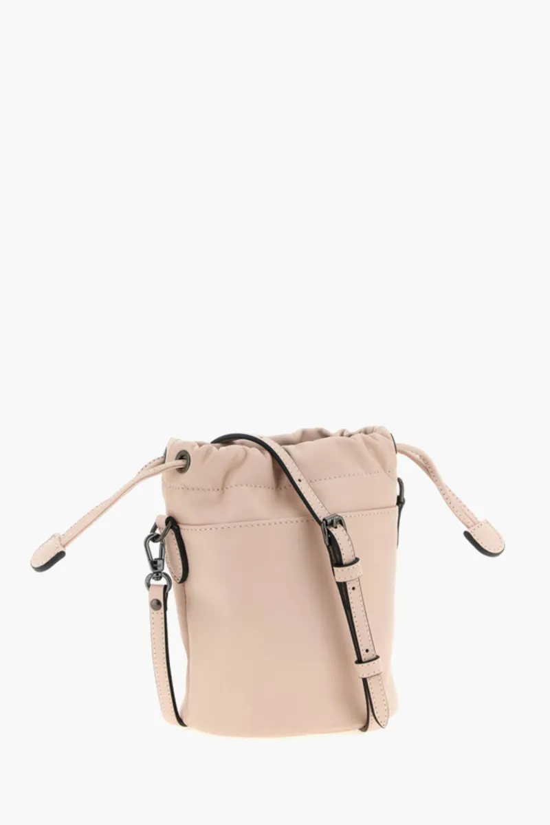 LONGCHAMP Le Pliage Xtra Drawstring Bucket Bag in Nude Pink Leather 1