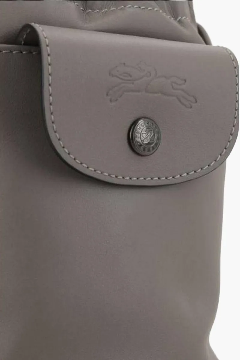 LONGCHAMP Le Pliage Xtra Drawstring Bucket Bag in Turtledove Leather 3