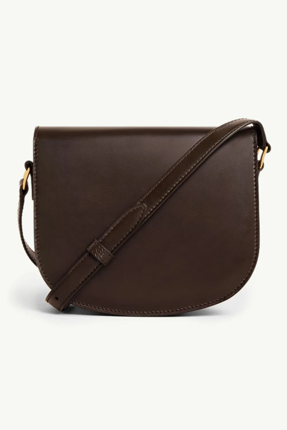 CELINE Teen Besace Triomphe Shoulder Bag in Brown Shiny Calfskin 1