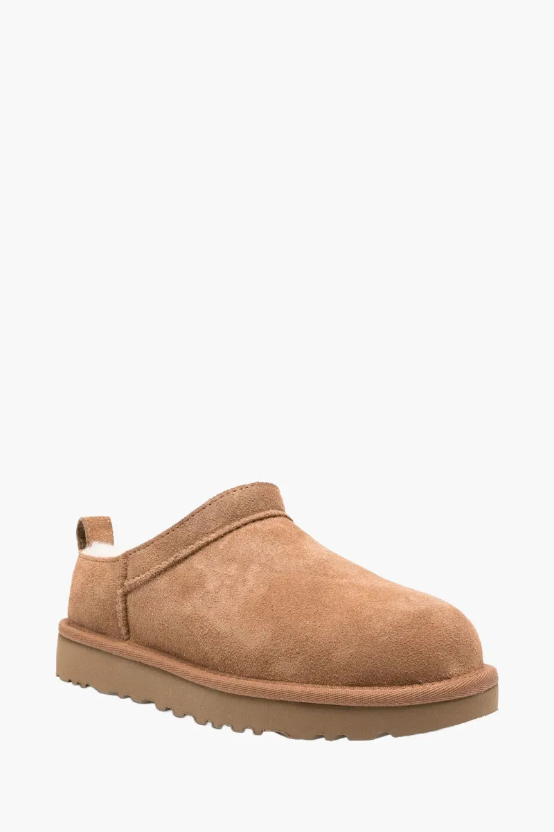 UGG Women Classic Micro Ankle Boots in Chestnut Suede with Logo 2