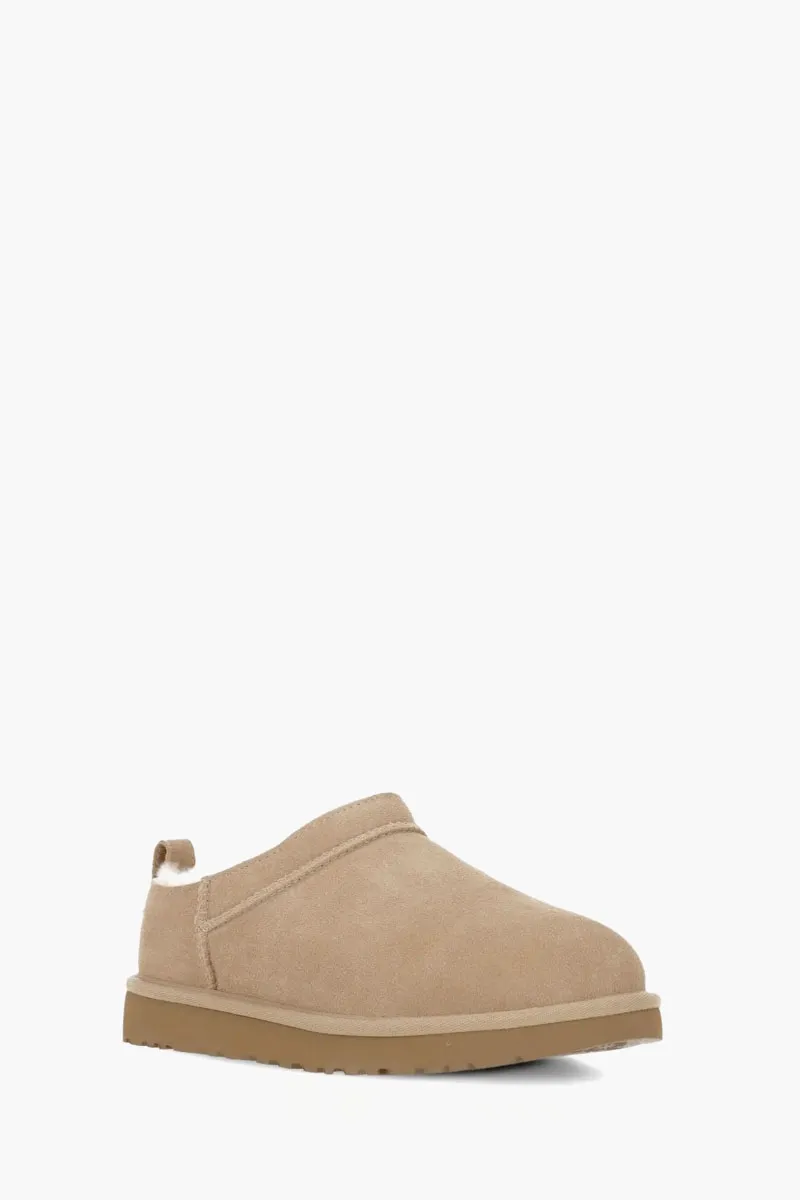 UGG Women Classic Micro Ankle Boots in Sand Suede with Logo 2
