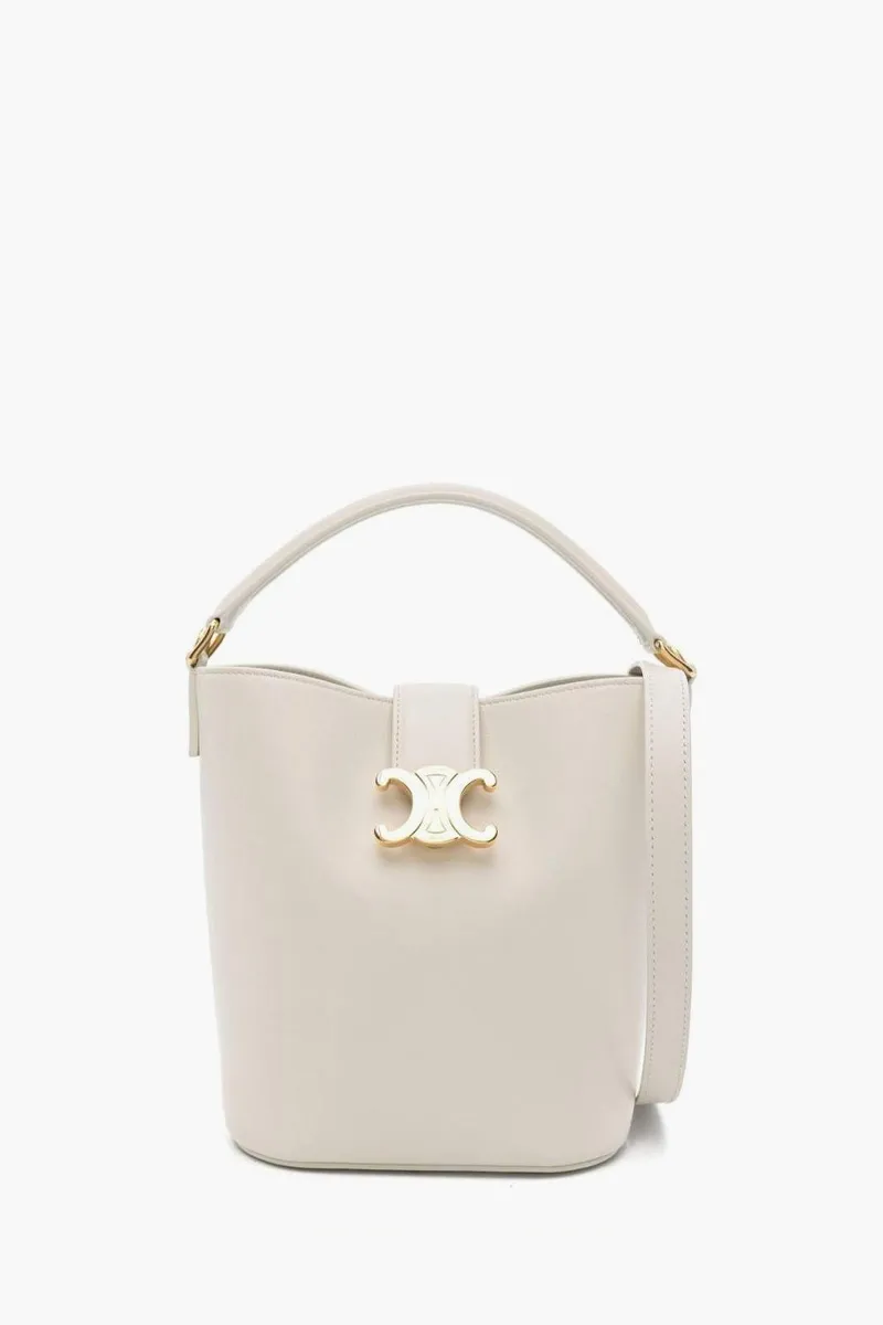 CELINE Small Louise Bucket Bag in Rice Smooth Calfskin 0