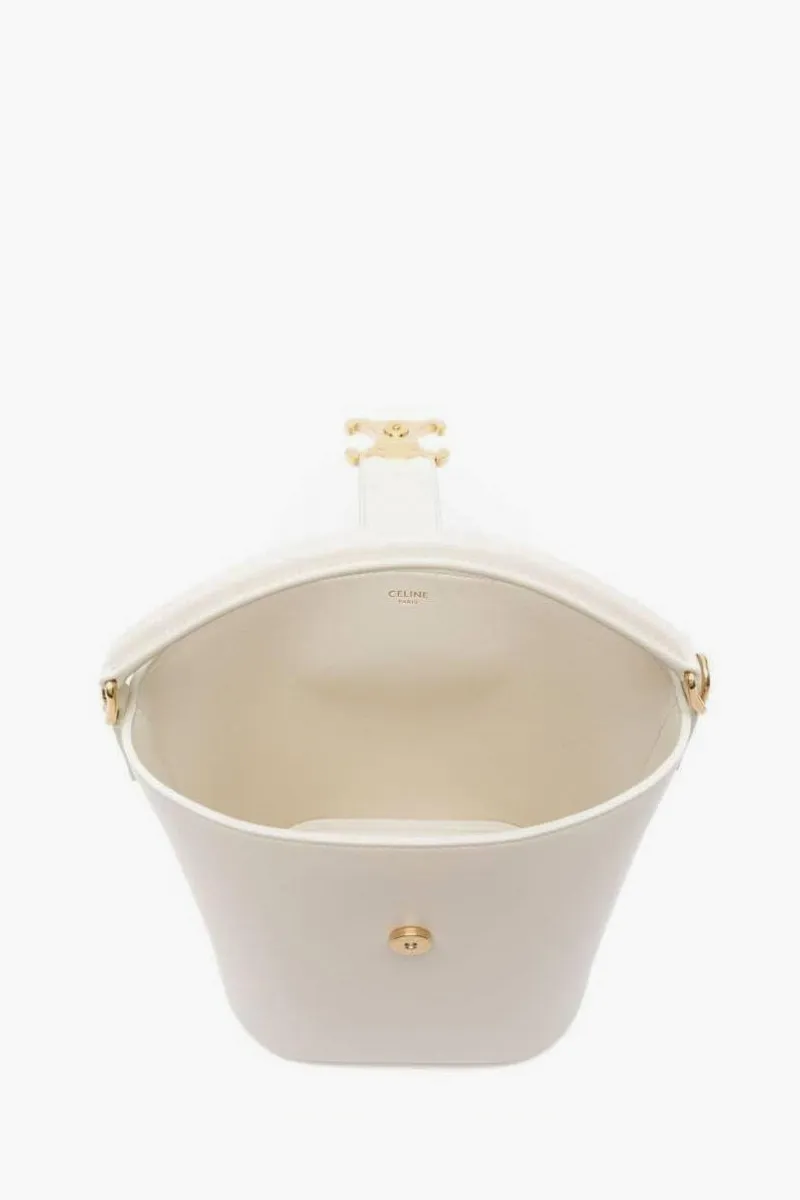 CELINE Small Louise Bucket Bag in Rice Smooth Calfskin 2