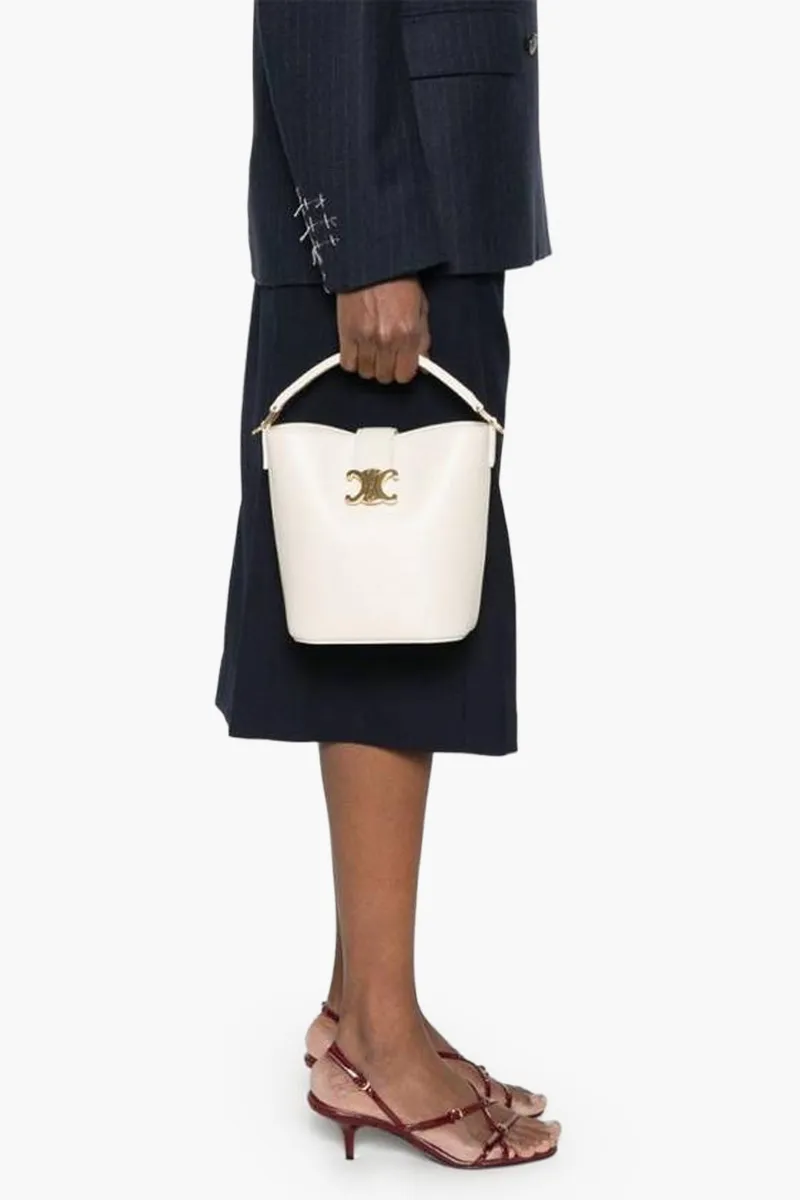 CELINE Small Louise Bucket Bag in Rice Smooth Calfskin 3