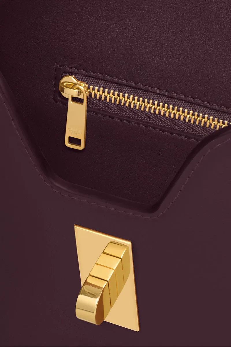 CELINE Small Camille 16 Soft Bag in Deep Burgundy Smooth Calfskin 3