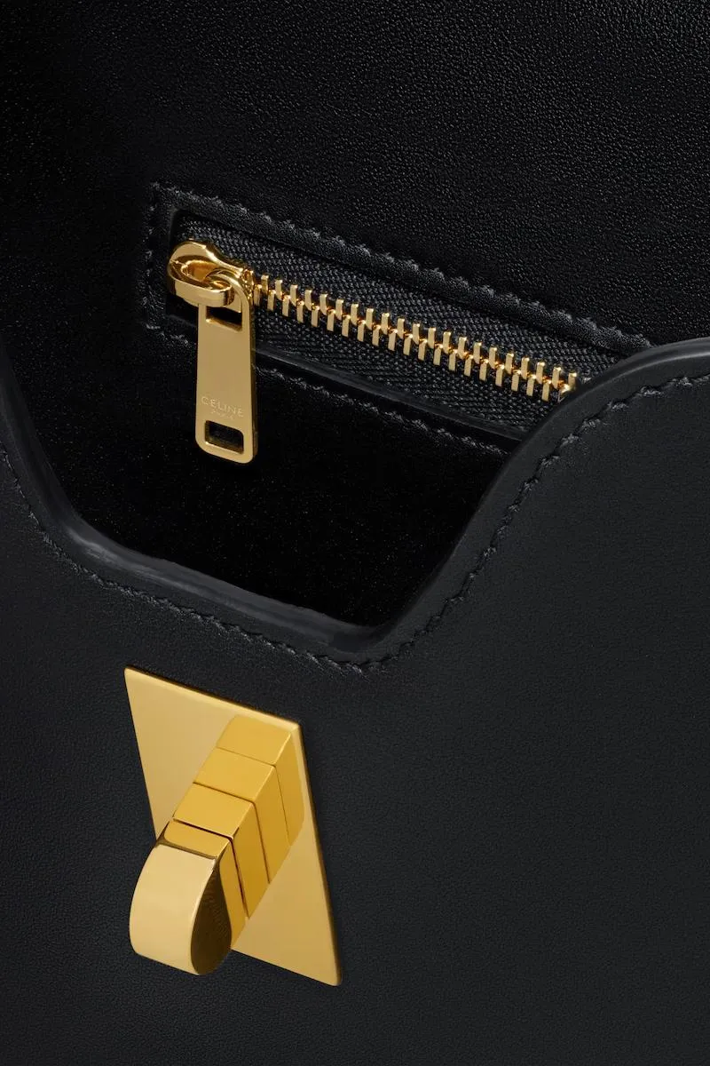 CELINE Small Camille 16 Soft Bag in Black Smooth Calfskin 4