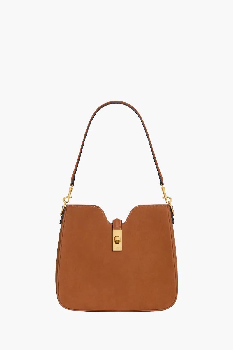 CELINE Small Camille 16 Soft Bag in Camel Nubuck Leather 0