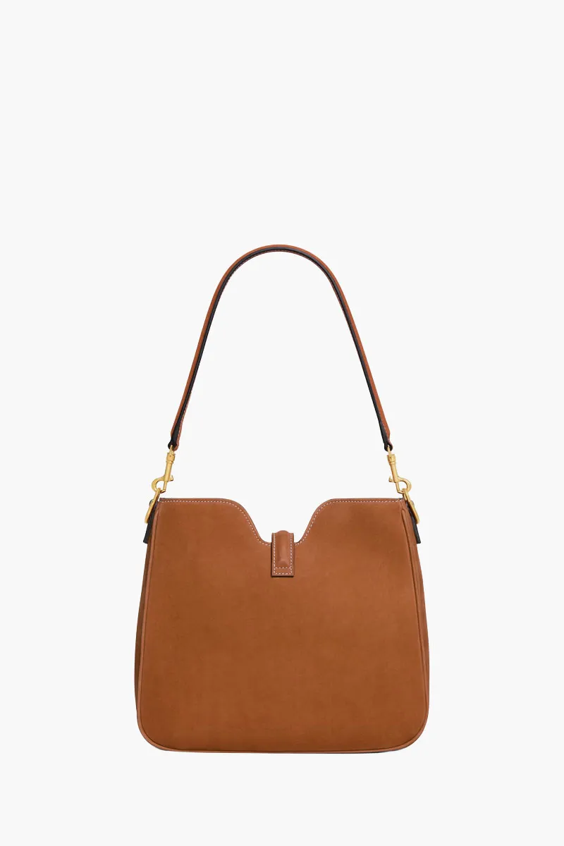 CELINE Small Camille 16 Soft Bag in Camel Nubuck Leather 2