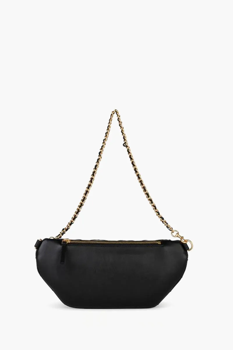 TORY BURCH Fleming Soft Convertible Belt Bag in Black Nappa Leather 2