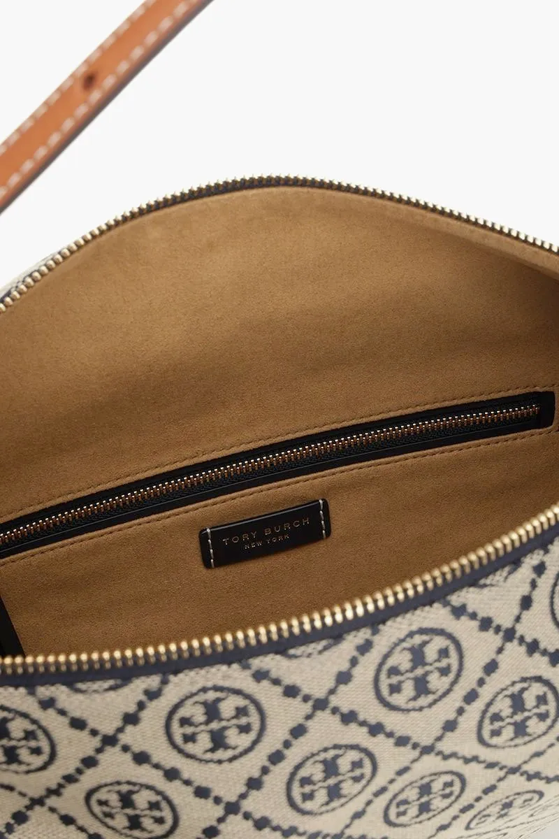 TORY BURCH T Monogram Balloon Shoulder Bag in Beige Fabric 3