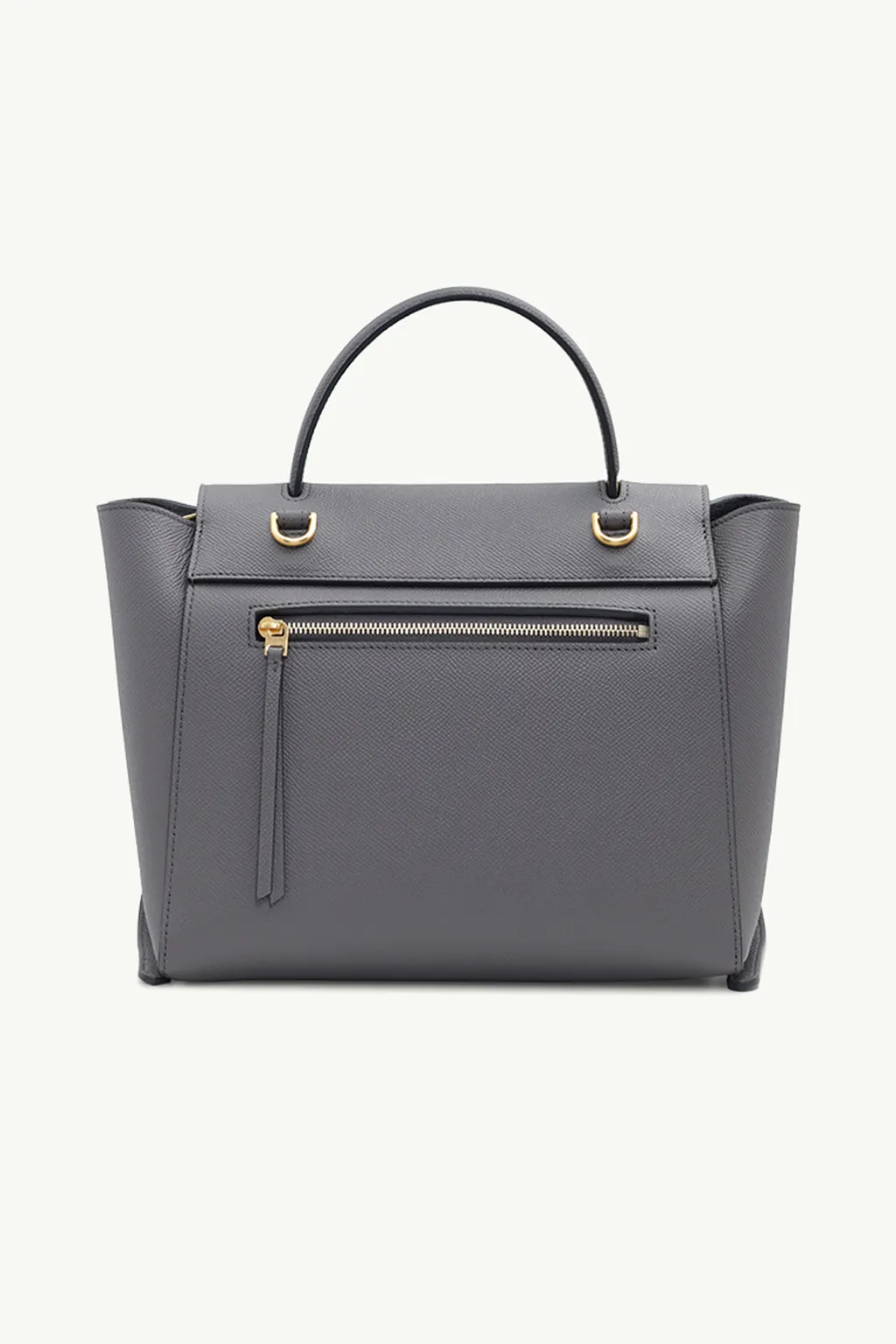 CELINE Micro Belt in Dark Grey Grained Leather 1