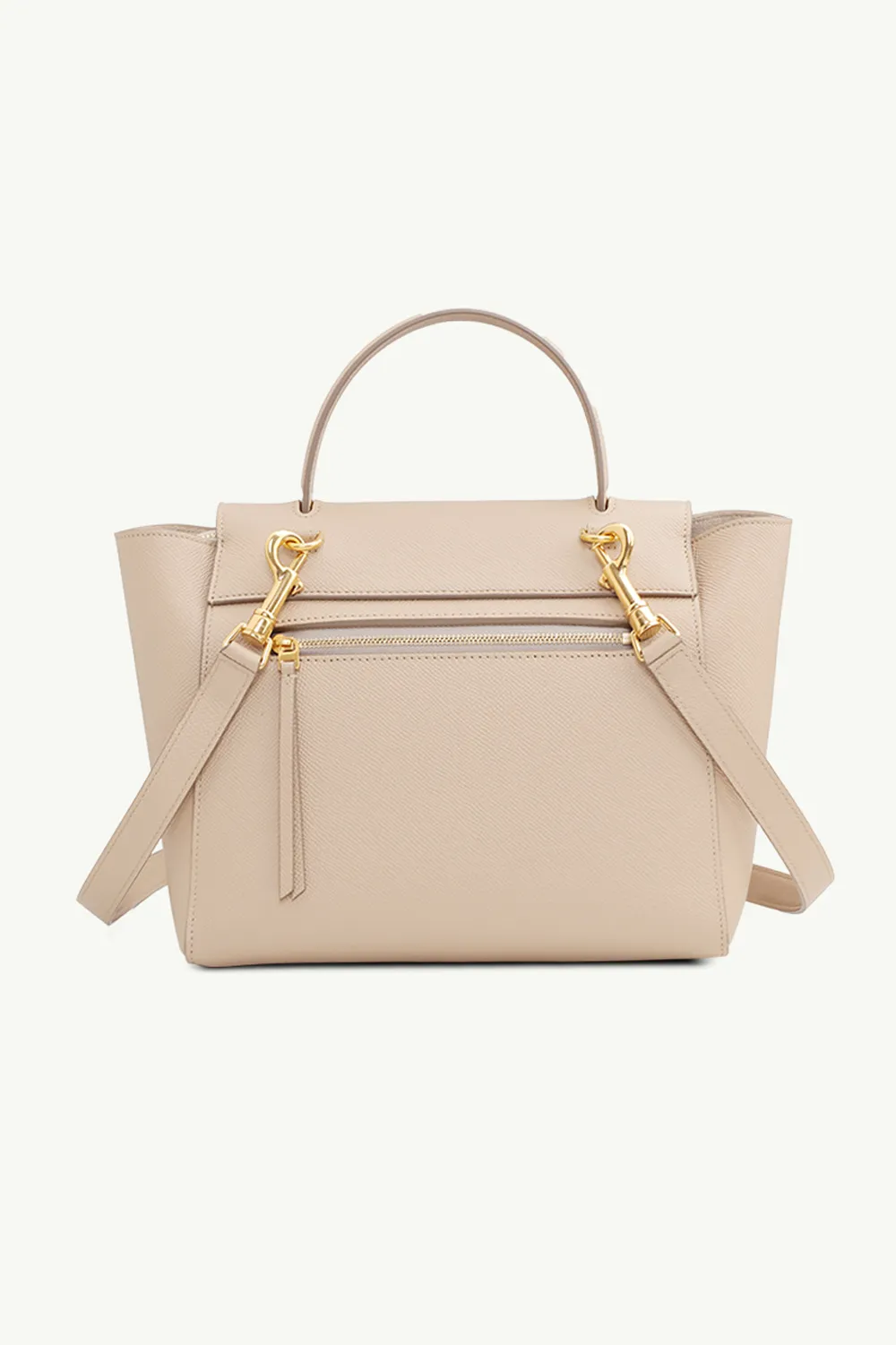CELINE Micro Belt in Light Taupe Grained Leather 1