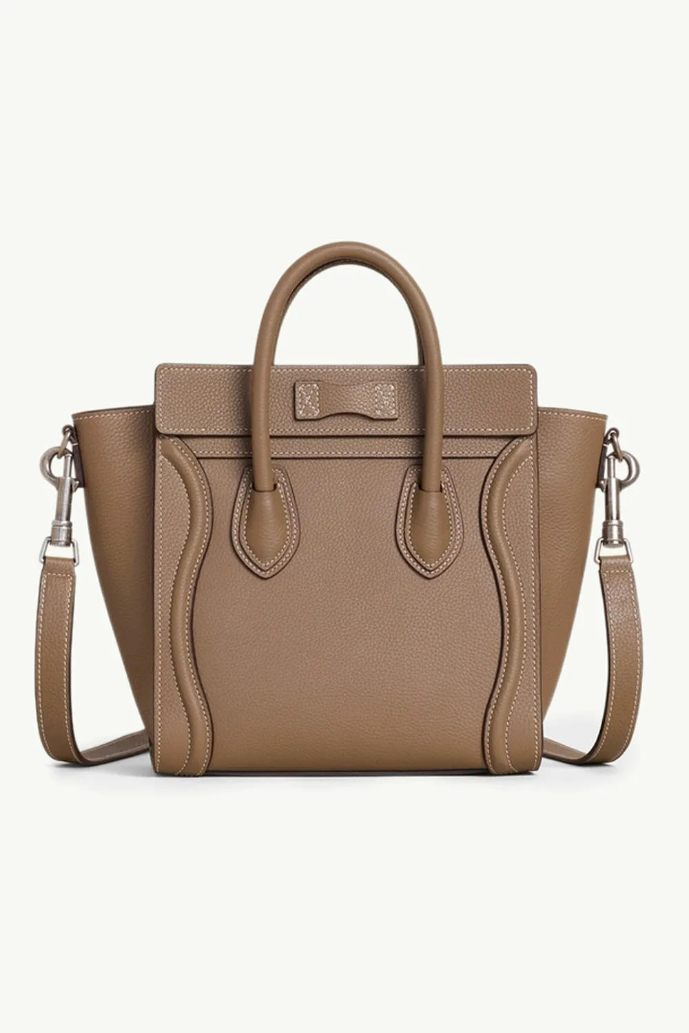 CELINE Nano Luggage Bag in Souris Drummed Leather 1