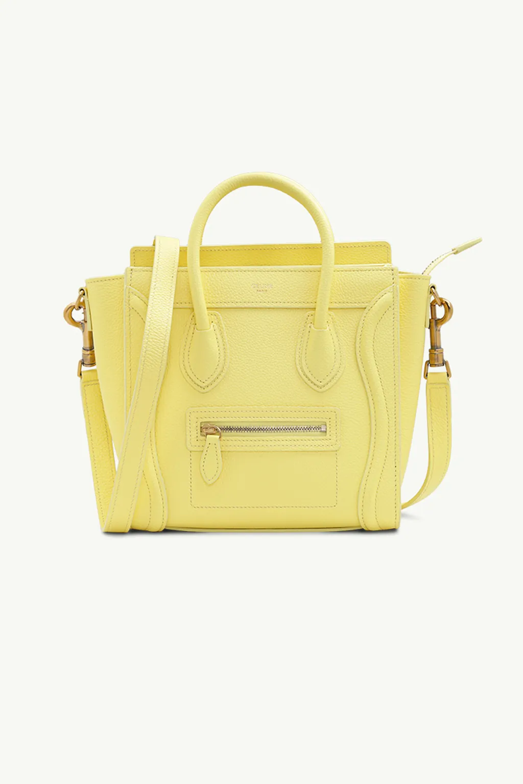 CELINE Nano Luggage Bag in Acacia Drummed Leather 0