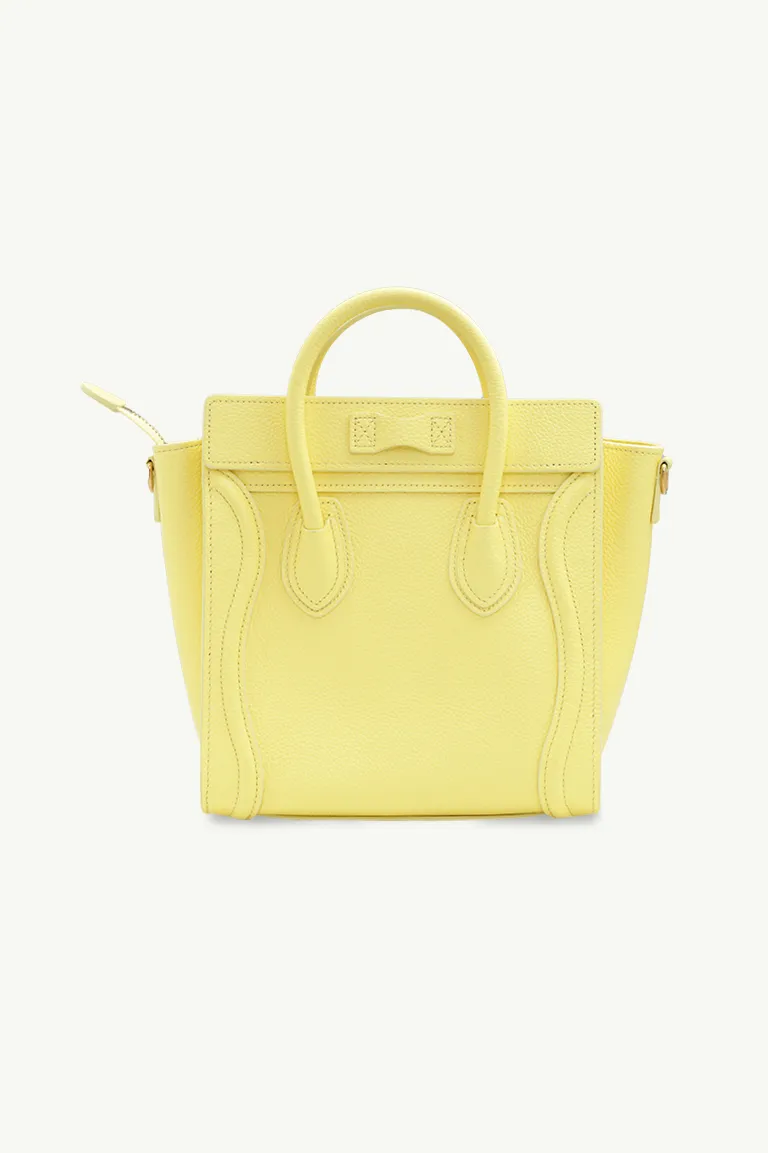 CELINE Nano Luggage Bag in Acacia Drummed Leather 1