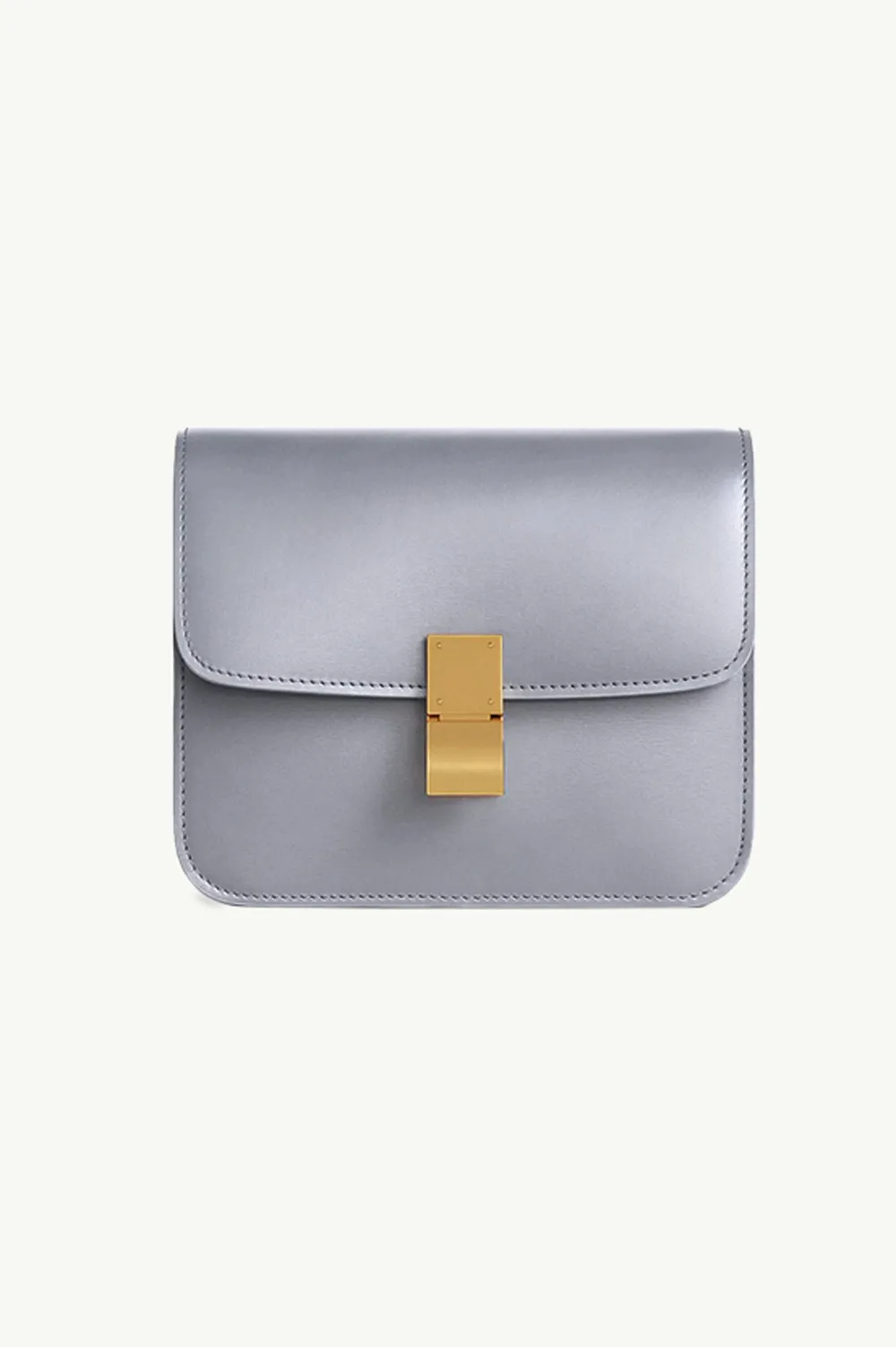 CELINE Teen Classic Box Shoulder Bag in Light Charcoal GHW 0