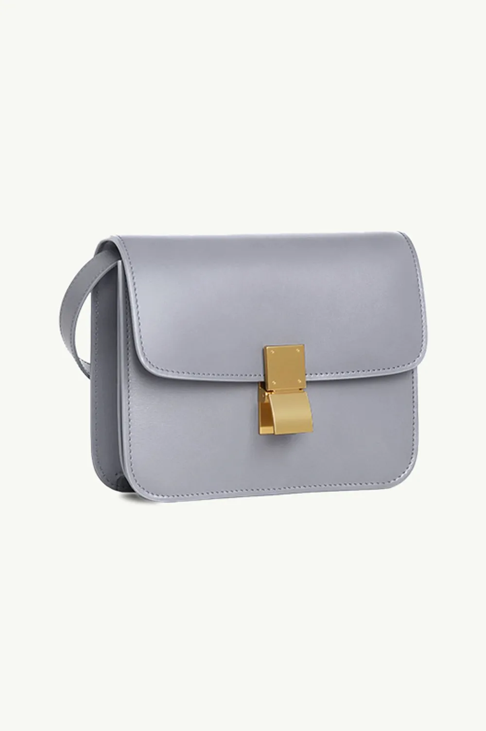 CELINE Teen Classic Box Shoulder Bag in Light Charcoal GHW 2