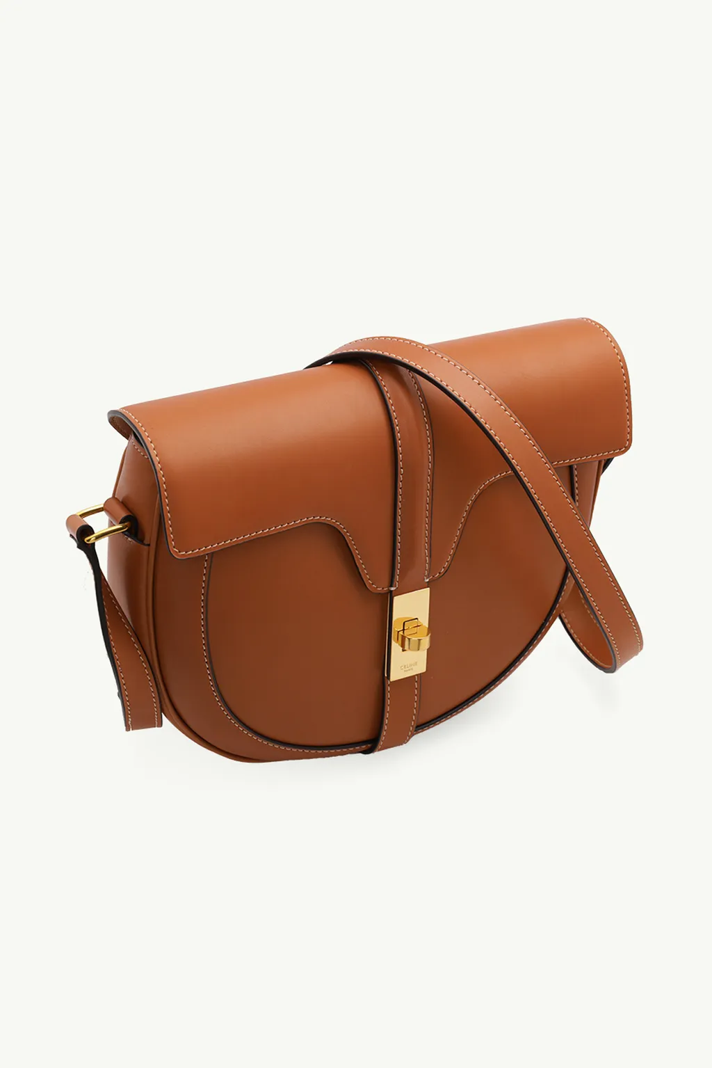 CELINE Medium Besace 16 Shoulder Bag in Tan Smooth 2