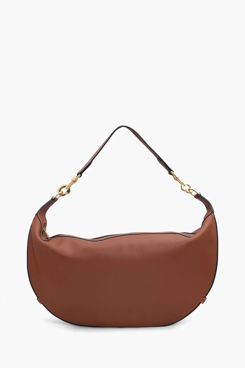 CELINE Medium Leandre Shoulder Bag in Tan Supple Calfskin 0