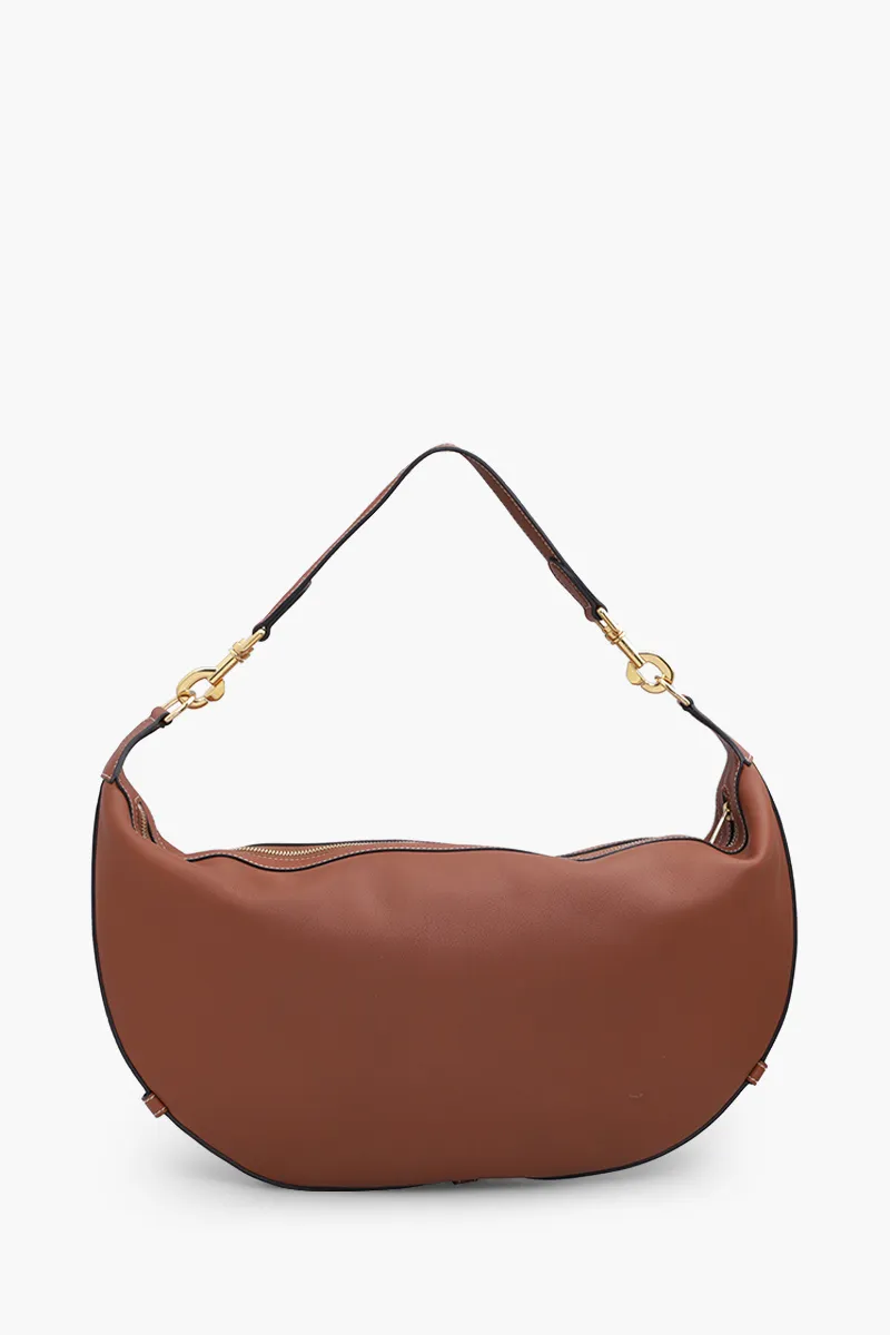 CELINE Medium Leandre Shoulder Bag in Tan Supple Calfskin 1