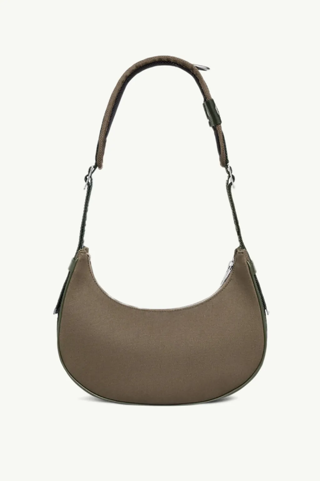 CELINE Medium Trekking Ava Shoulder Bag in Khaki Cotton Gabardine 1