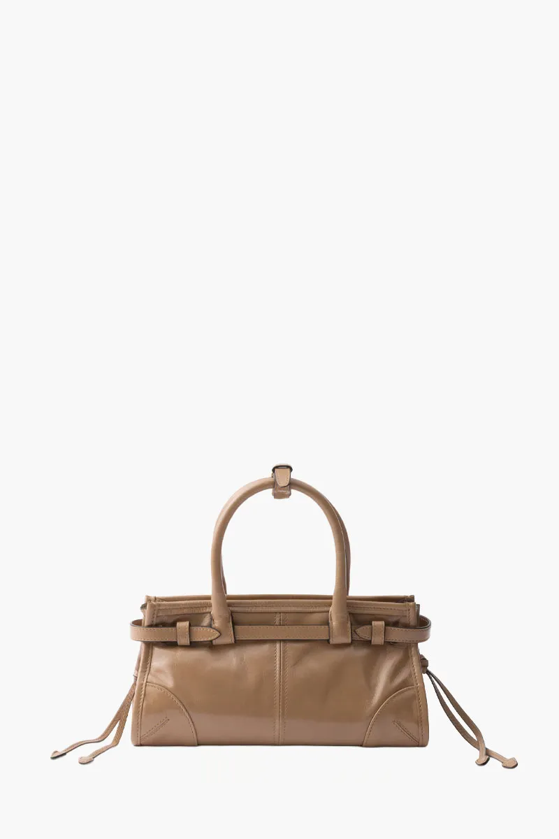 PRADA Mini Bonnie Handbag in Cameo Calfskin with Detachable Shoulder Strap 2