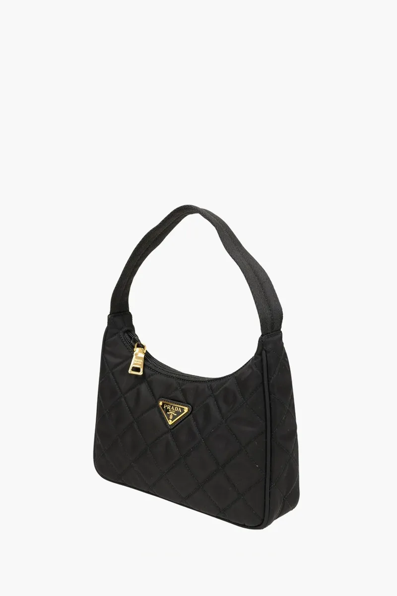 PRADA Contenitore Maniglia Tessuto Shoulder bag in Black Nylon 1