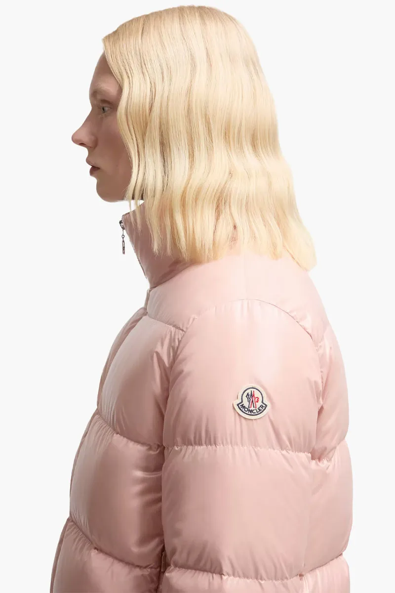 MONCLER Abbadia Short Down Jacket in Pink Nylon 3