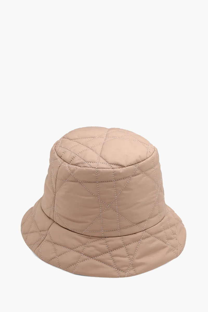 CHRISTIAN DIOR Teddy-D Macrocannage Small Brim Bucket Hat in Beige Nylon 1