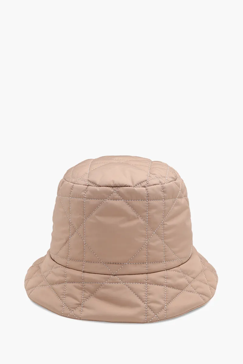 CHRISTIAN DIOR Teddy-D Macrocannage Small Brim Bucket Hat in Beige Nylon 2
