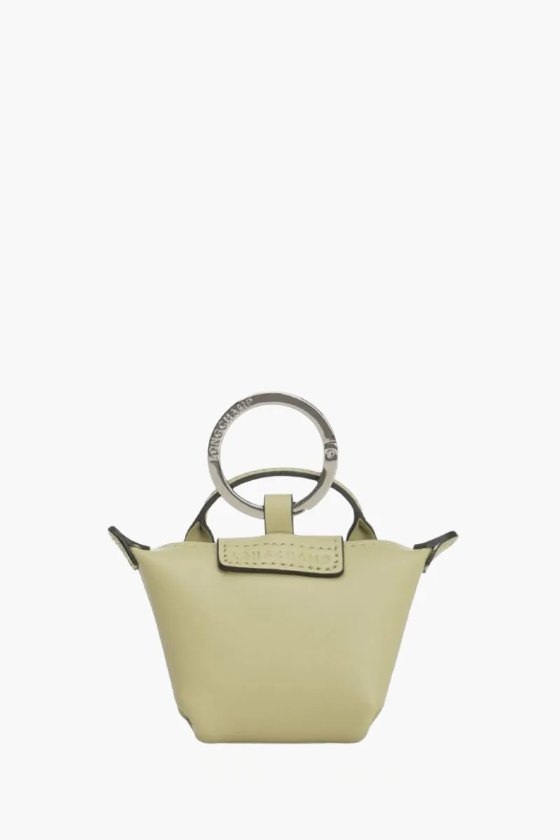 LONGCHAMP Le Pliage Xtra Key Ring in Pistachio Cowhide Leather 2