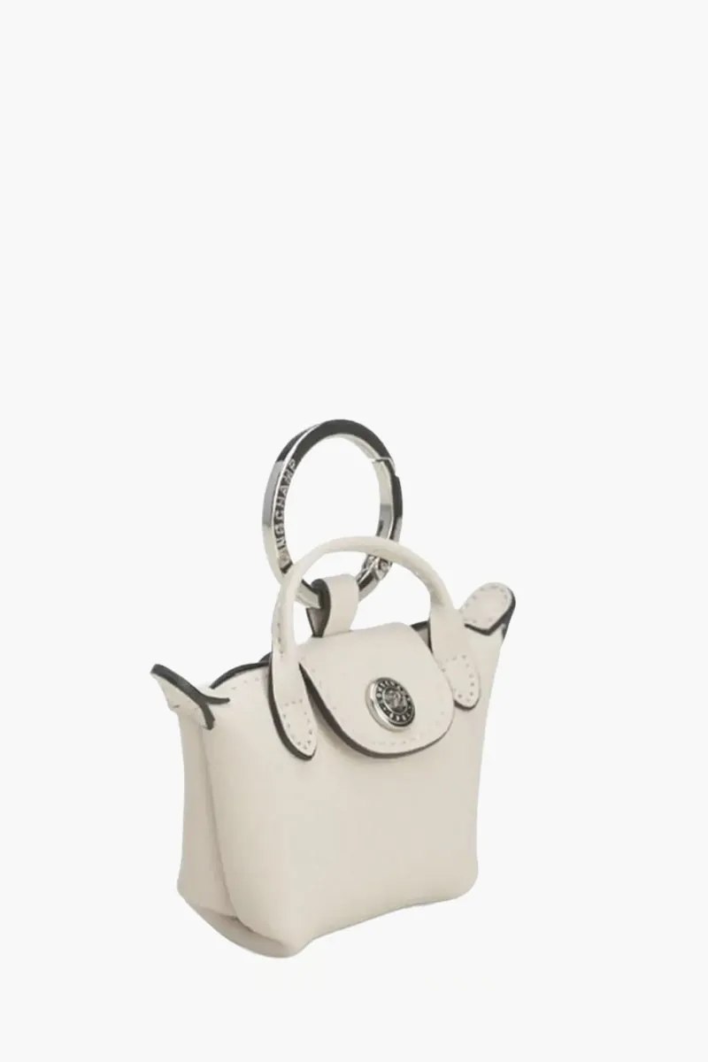 LONGCHAMP Le Pliage Xtra Key Ring in Paper Cowhide Leather 1