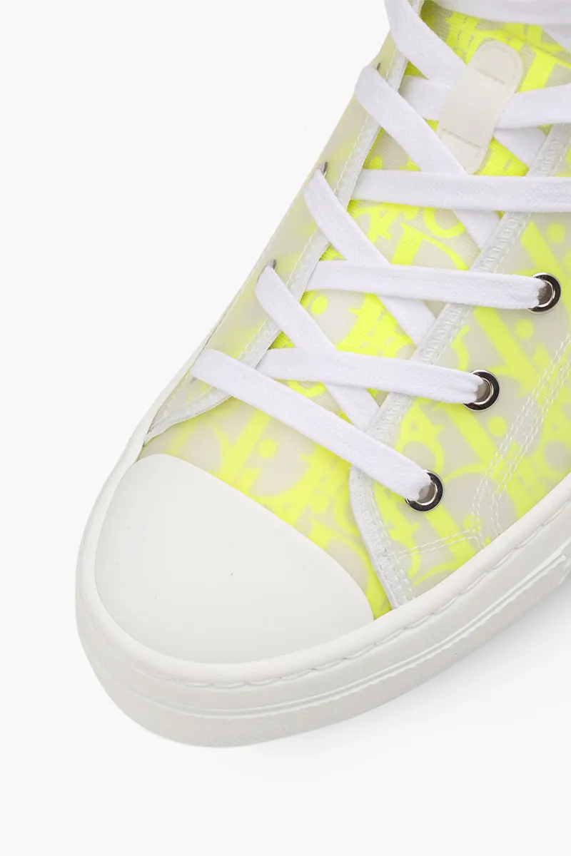 CHRISTIAN DIOR B23 Oblique High Top Sneakers in White/Yellow 4