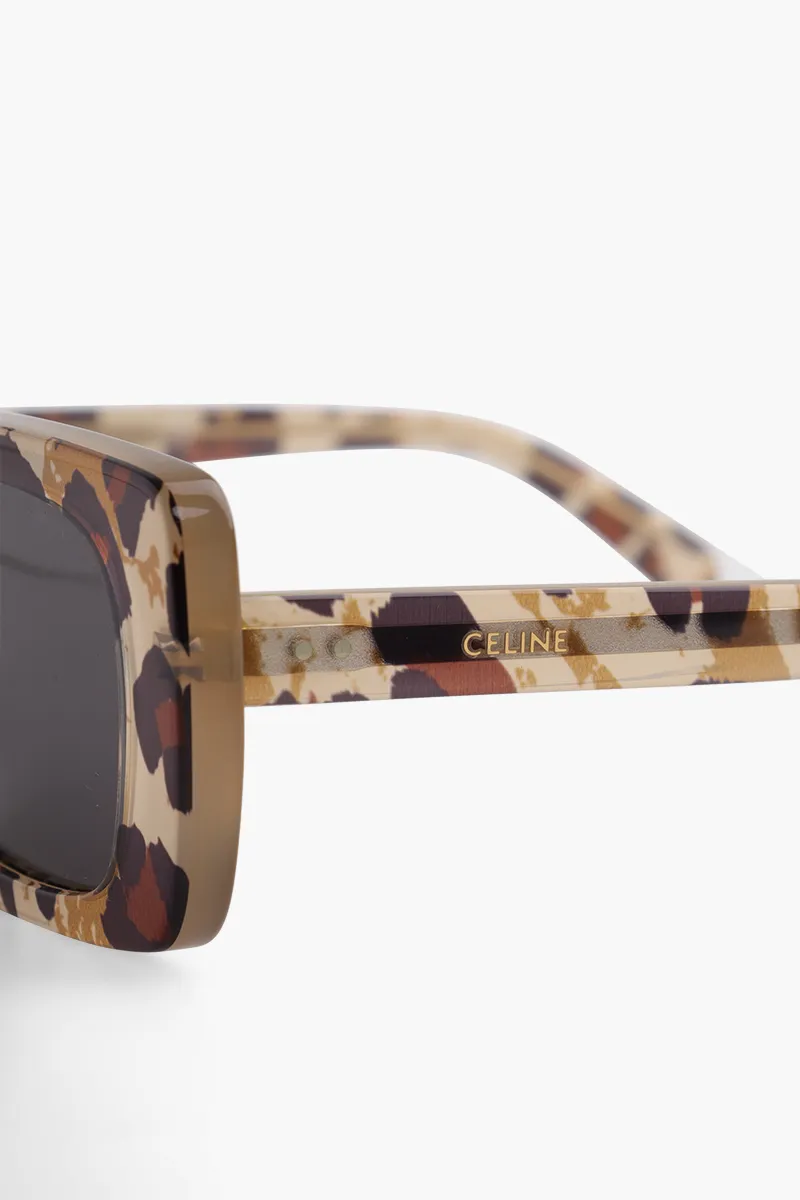 CELINE Square S213 Sunglasses in Leopard with Acetate Frame 3