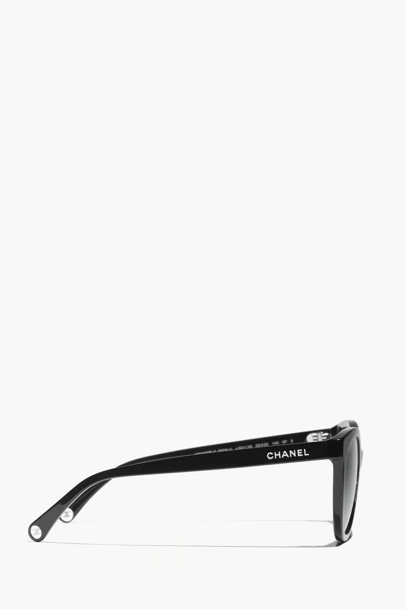 CHANEL Pantos Sunglasses in Black/Dark Grey/Polarized Acetate 1