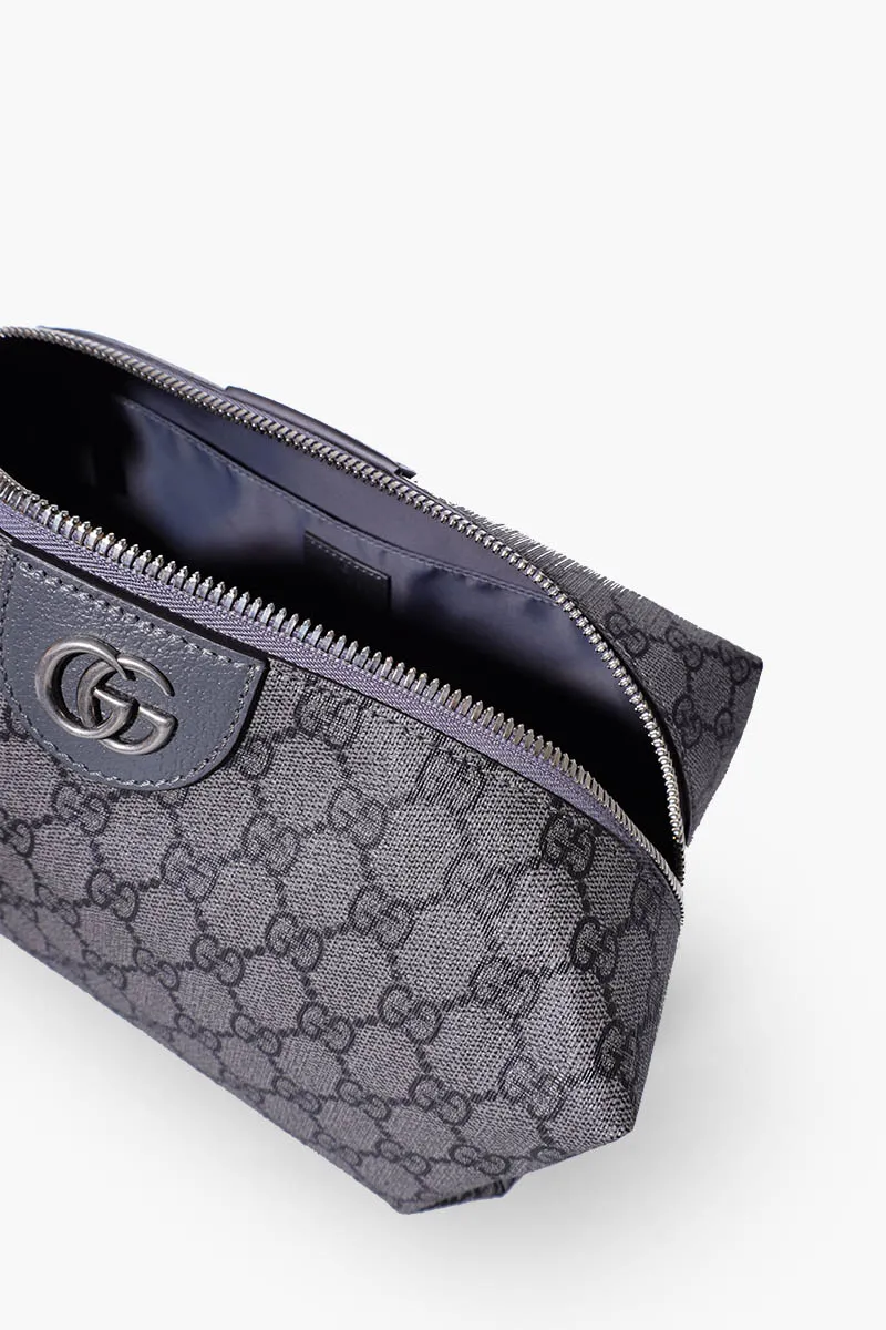 GUCCI Ophidia GG Supreme Toiletry Case in Grey/Black SHW 3