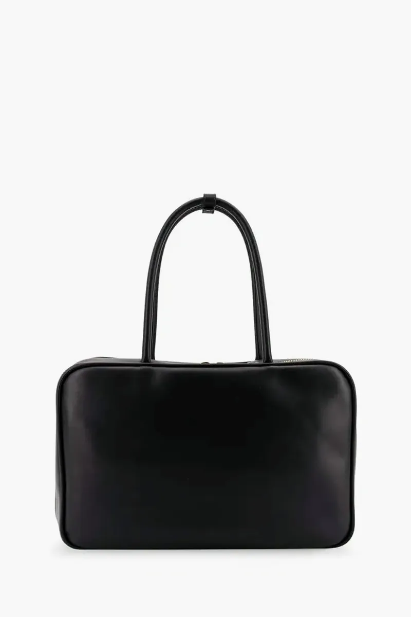 MIU MIU Large Beau Top Handle Handbag in Black Calfskin Leather 1