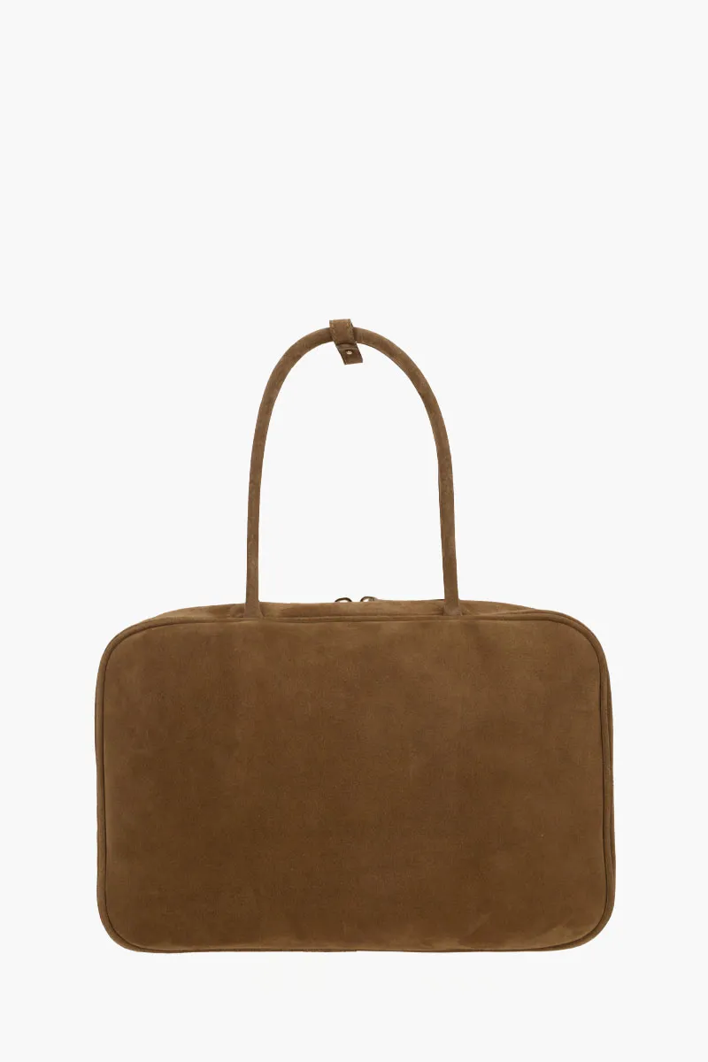 MIU MIU Large Beau Top Handle Handbag in Olive Green Suede 2