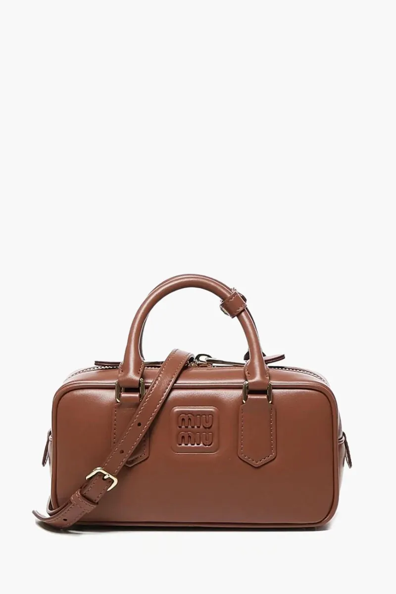 MIU MIU Regular Arcadie in Rust Calfskin Leather 0