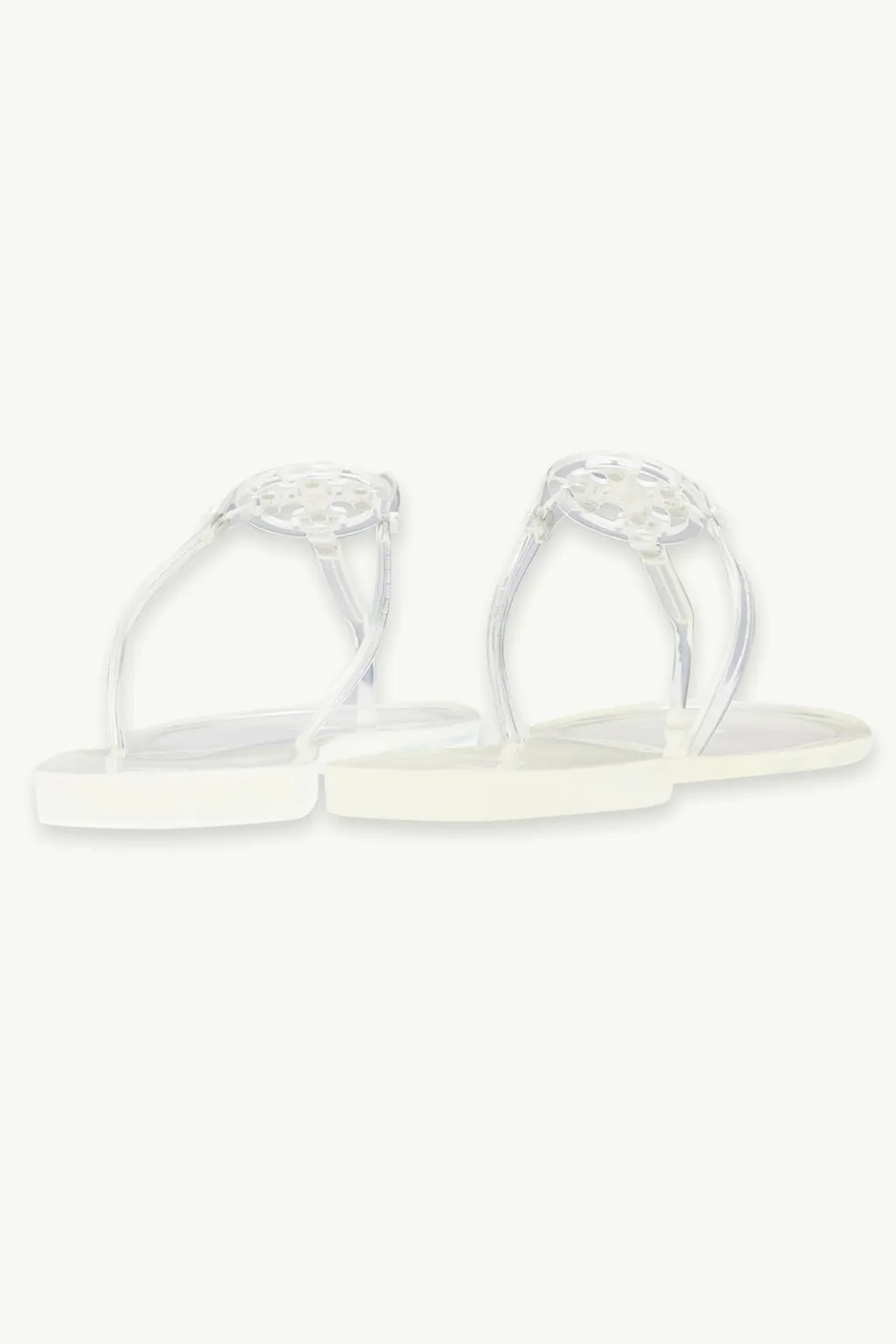 TORY BURCH Mini Miller Thong Sandals in White Clear 2