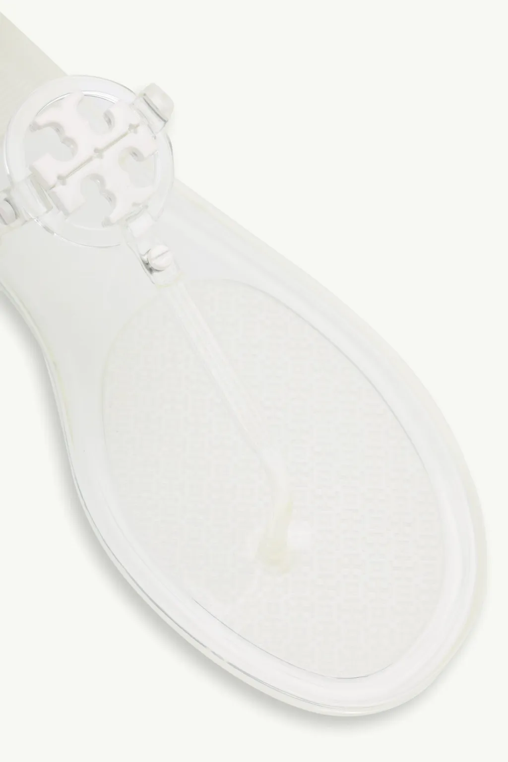 TORY BURCH Mini Miller Thong Sandals in White Clear 4