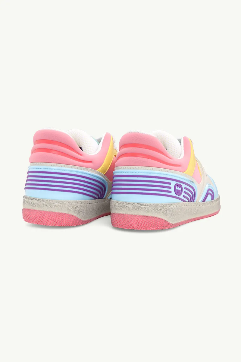 GUCCI Women Basket Sneakers in Light Blue Multicolor Rubber 2