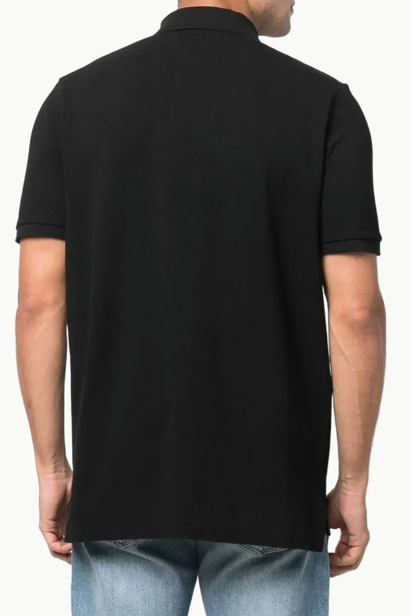 POLO RALPH LAUREN Men The Iconic Mesh Classic Fit Polo Shirt in Black/Red Cotton 2