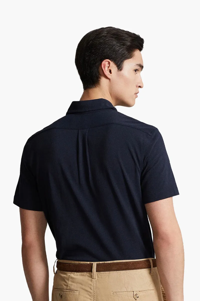 POLO RALPH LAUREN Men Embroidered Logo Short Slevee Classic Fit Shirts in Navy Cotton 2