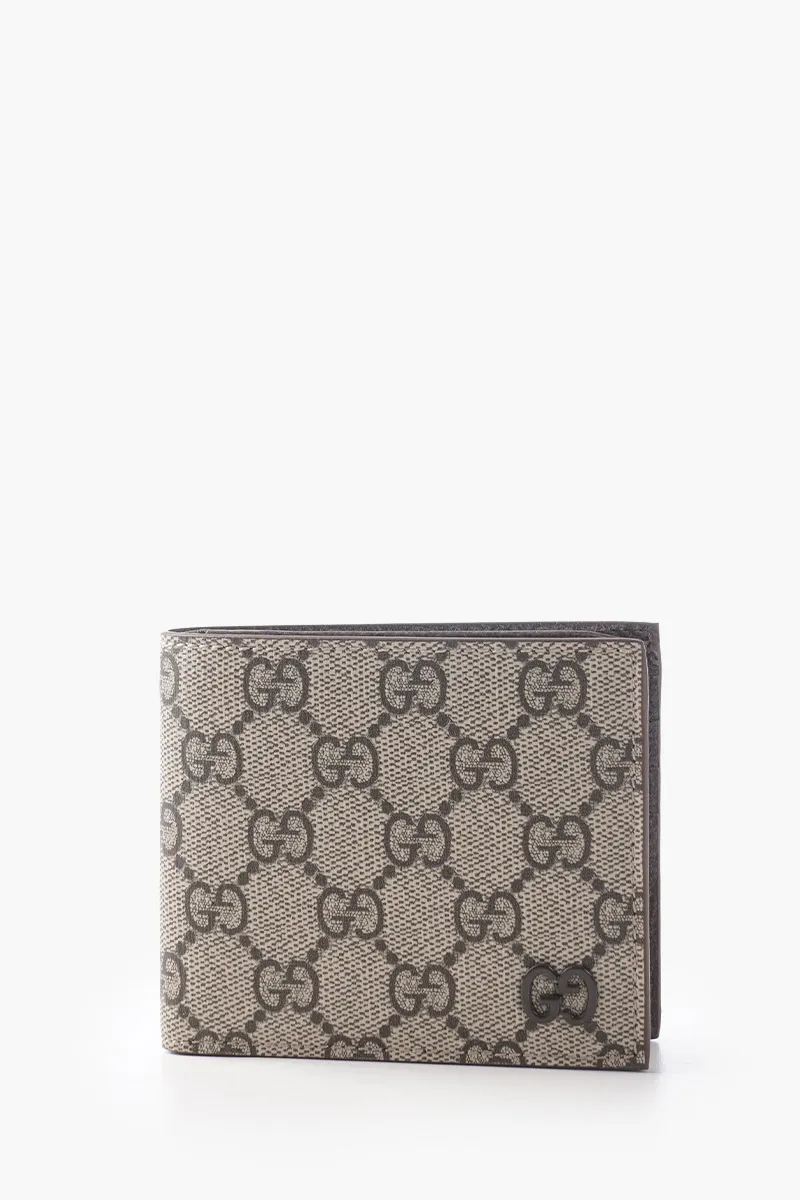 GUCCI GG Supreme Wallet in Beige/Ebony/Brown with GG Detail 0