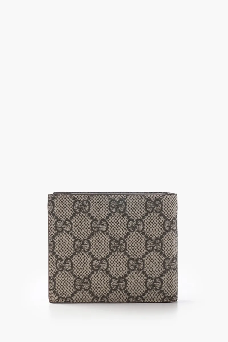 GUCCI GG Supreme Wallet in Beige/Ebony/Brown with GG Detail 2